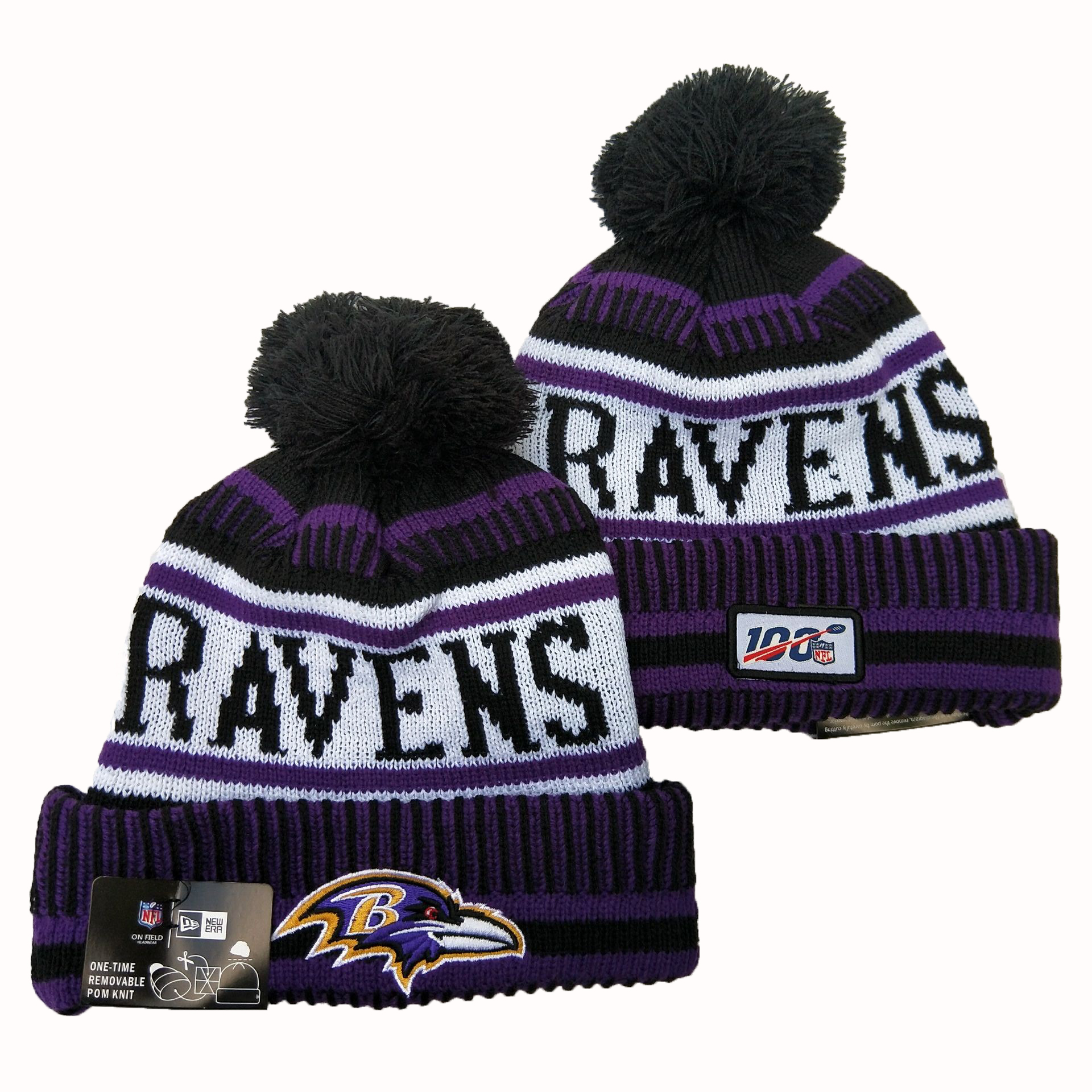 Baltimore Ravens Knit Hats 044